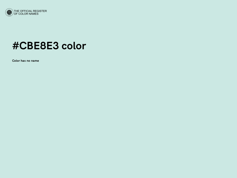 #CBE8E3 color image
