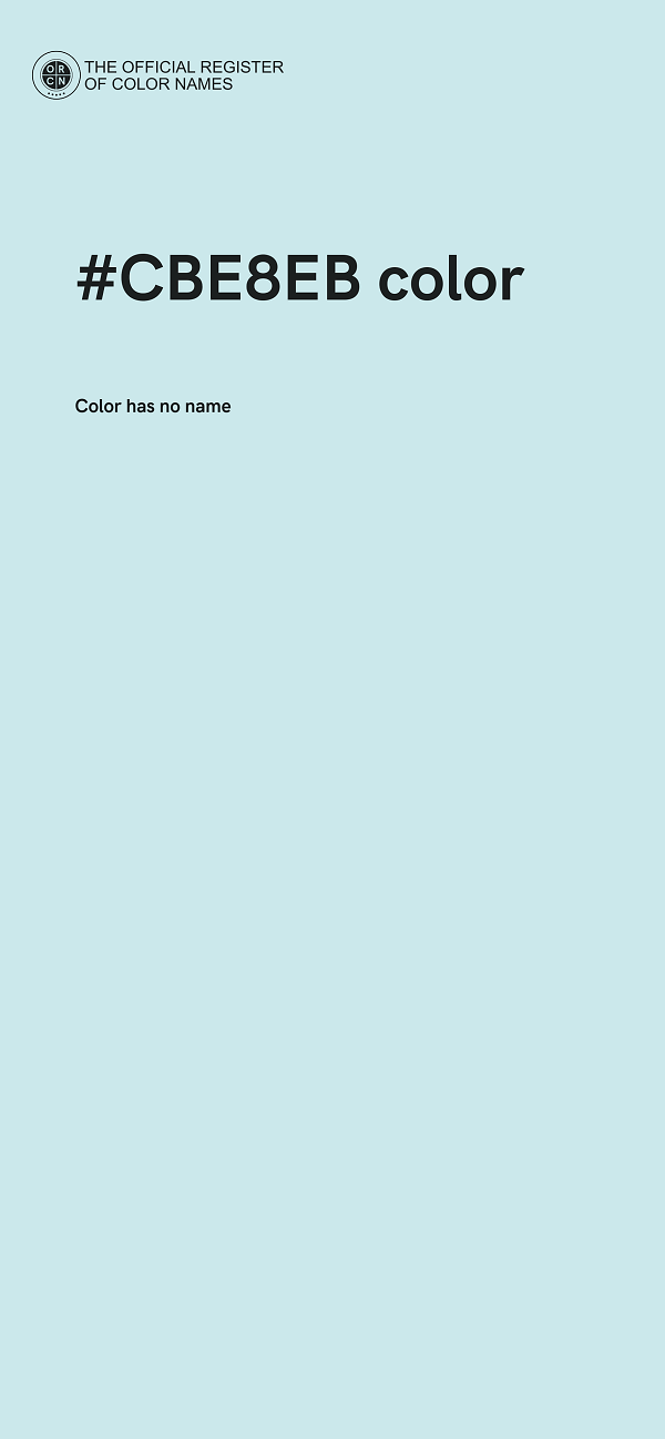 #CBE8EB color image