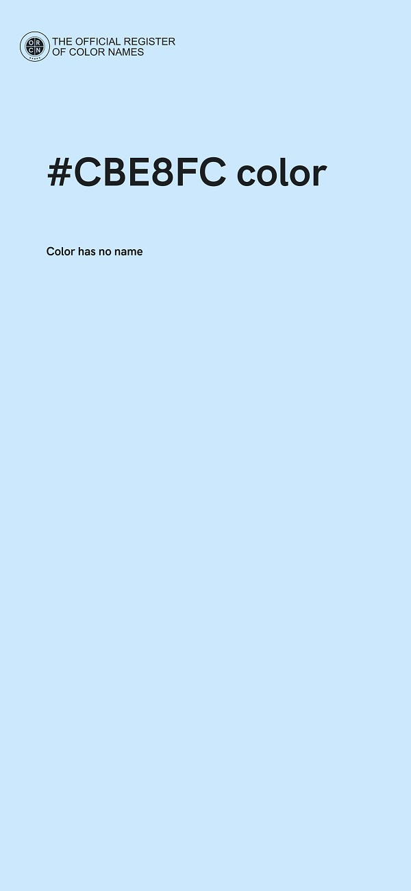 #CBE8FC color image