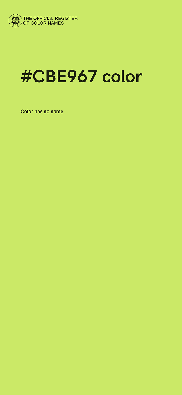 #CBE967 color image