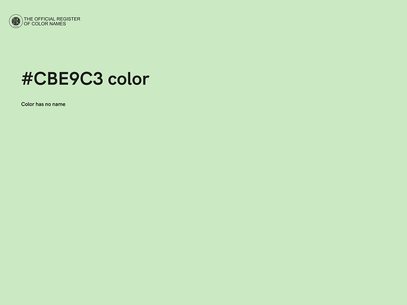 #CBE9C3 color image