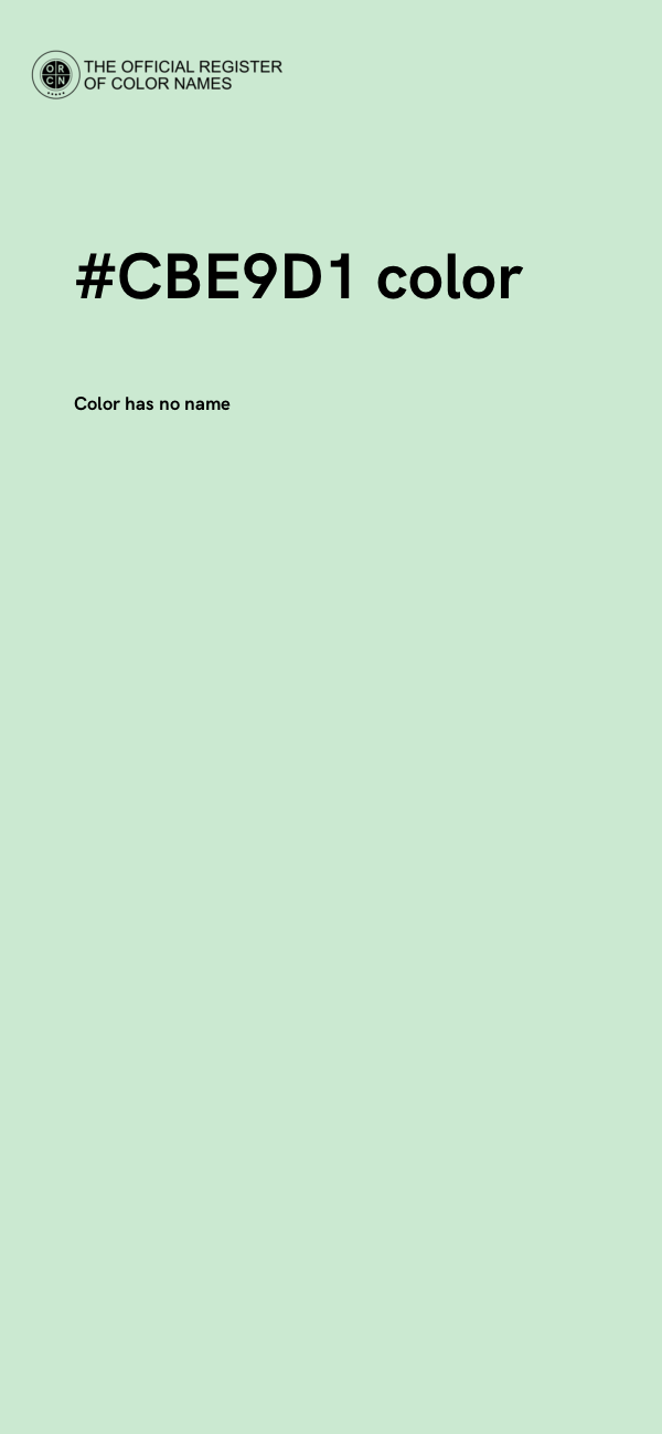 #CBE9D1 color image