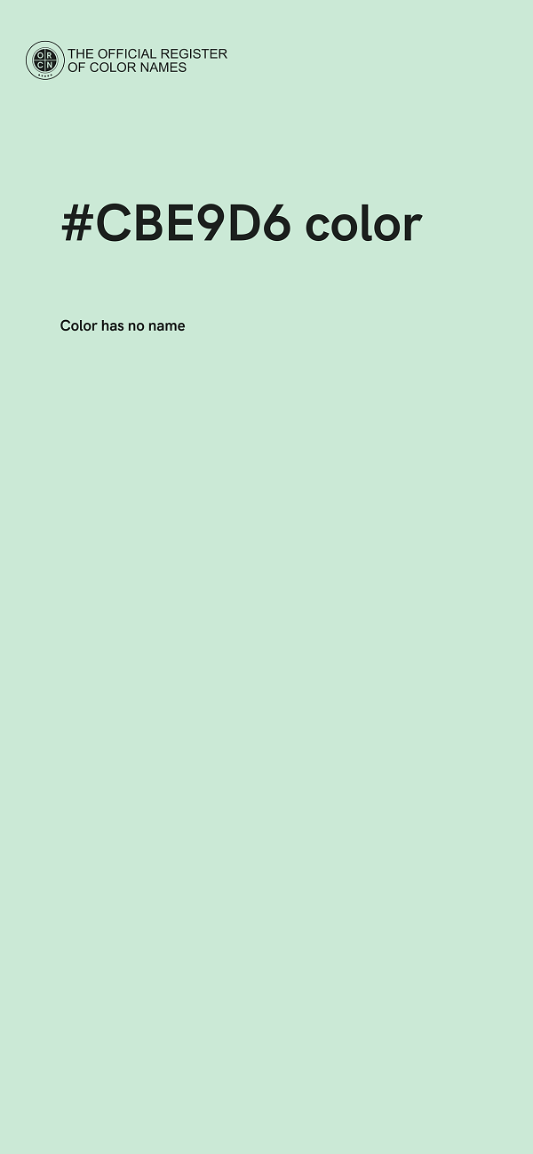#CBE9D6 color image