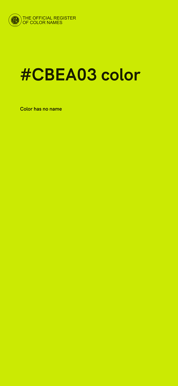 #CBEA03 color image