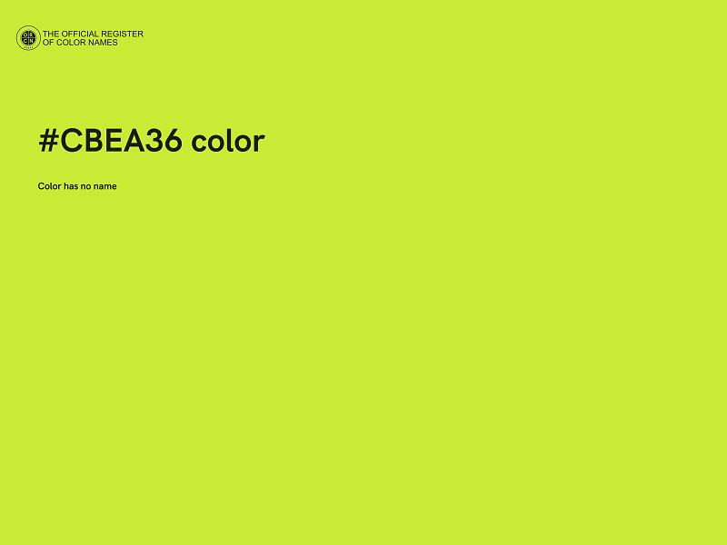 #CBEA36 color image