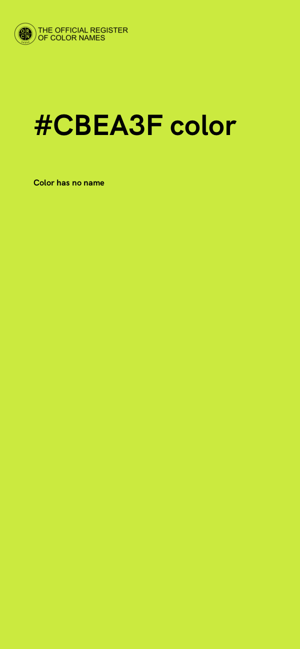 #CBEA3F color image