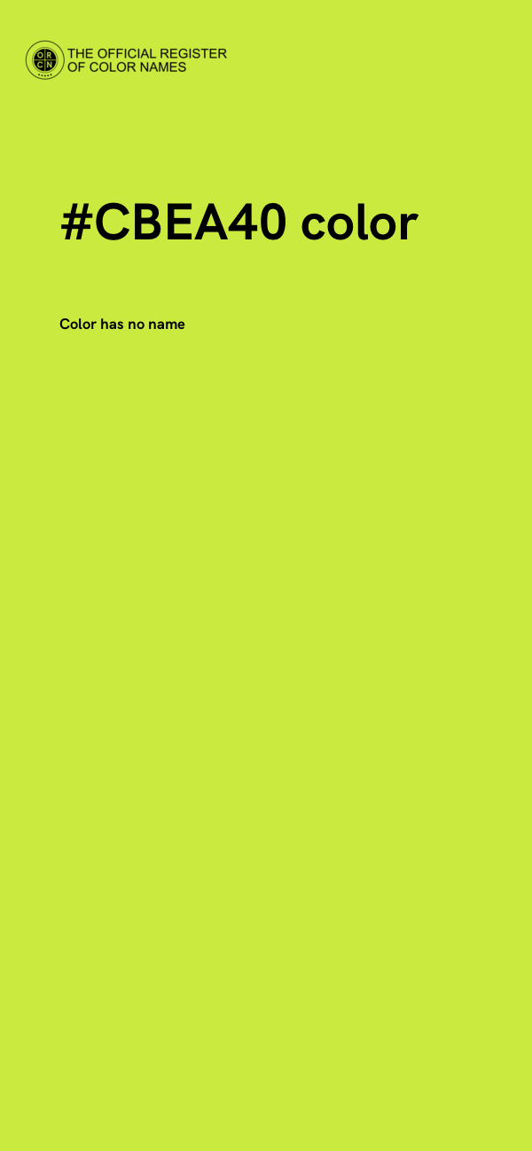 #CBEA40 color image