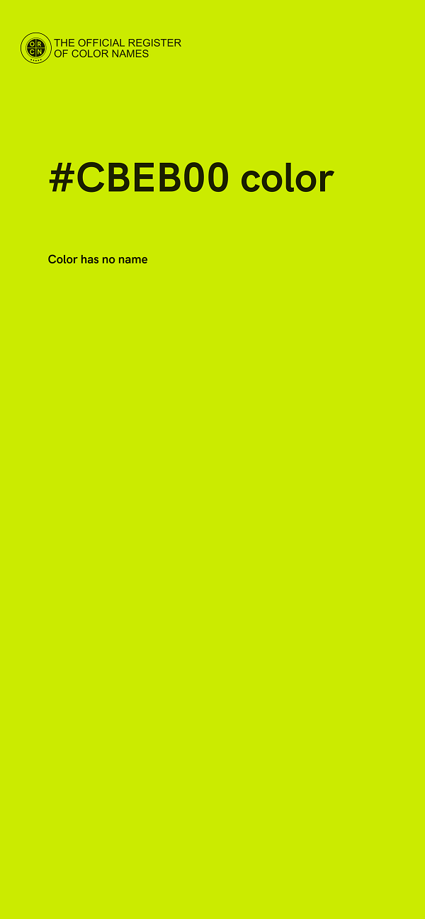 #CBEB00 color image