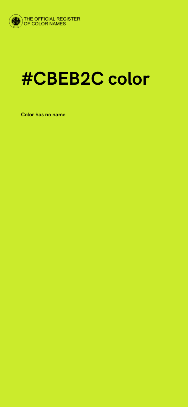 #CBEB2C color image