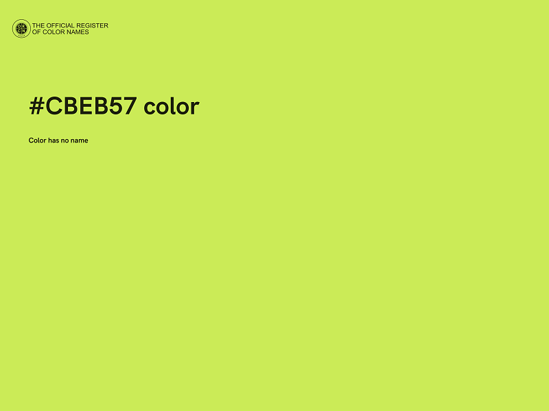 #CBEB57 color image