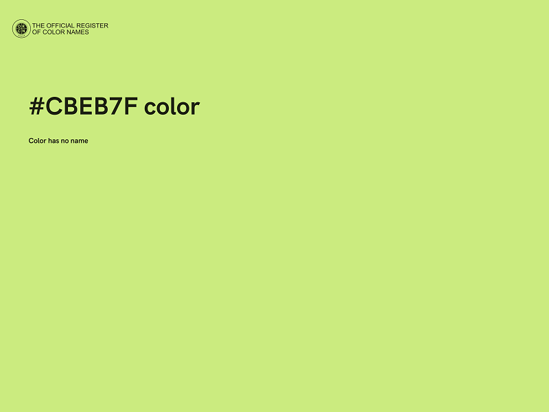 #CBEB7F color image