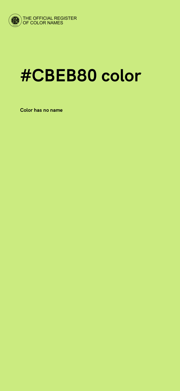 #CBEB80 color image