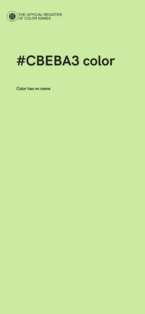 #CBEBA3 color image