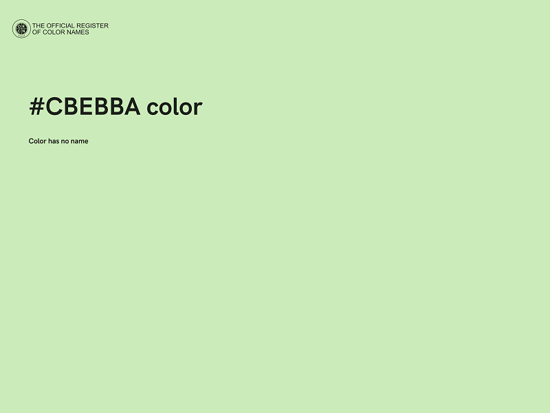 #CBEBBA color image