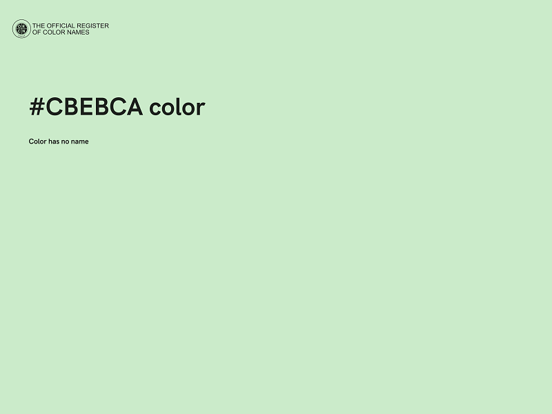 #CBEBCA color image