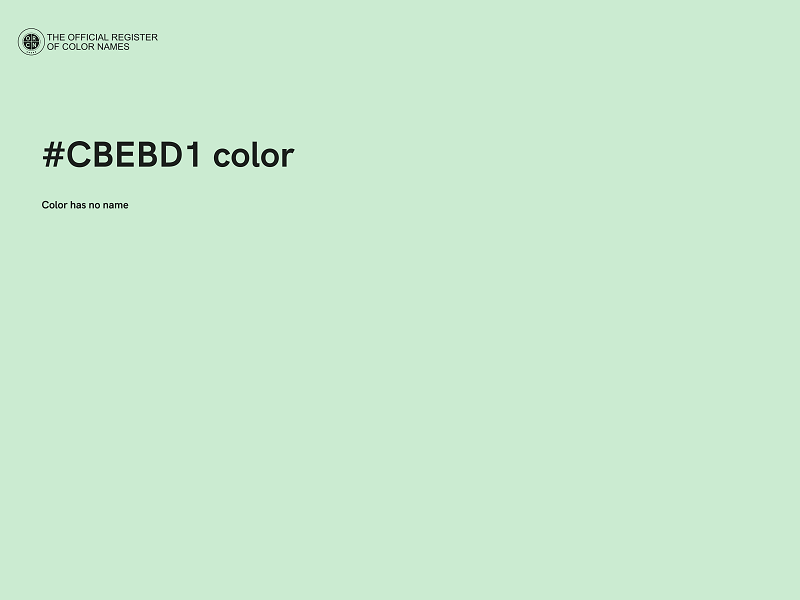 #CBEBD1 color image