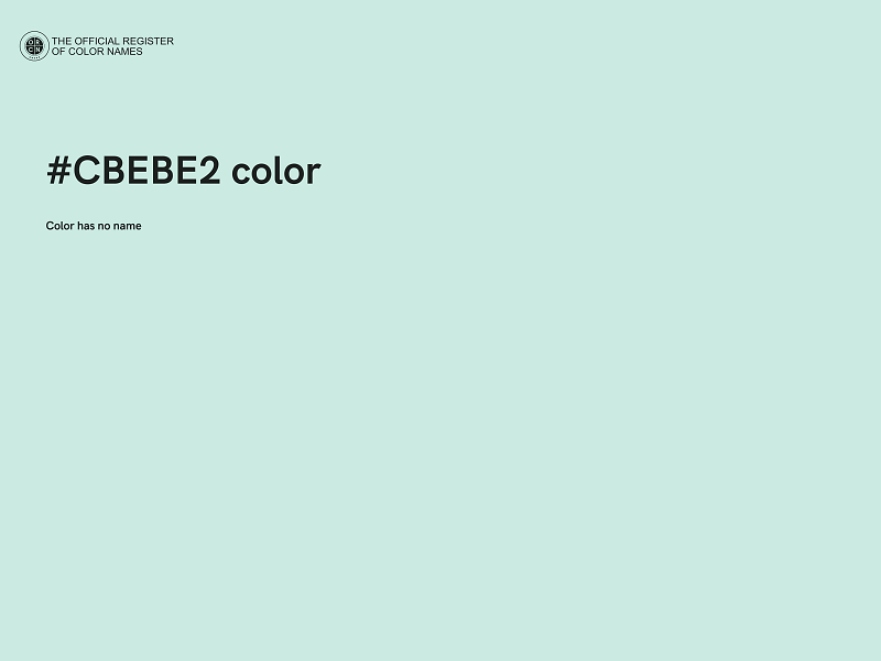 #CBEBE2 color image