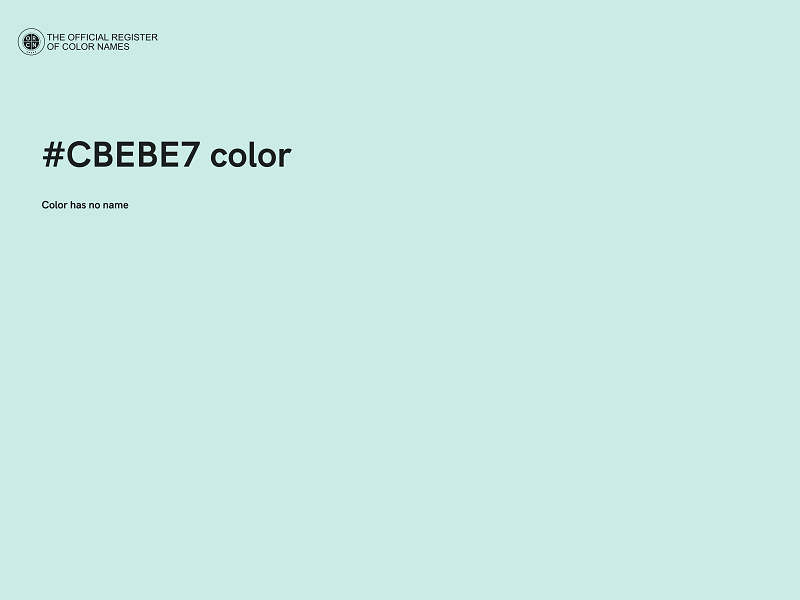 #CBEBE7 color image