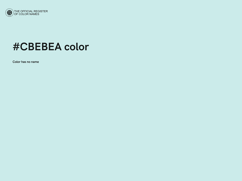 #CBEBEA color image