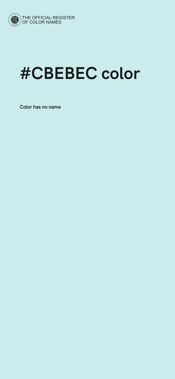 #CBEBEC color image