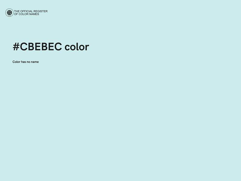 #CBEBEC color image