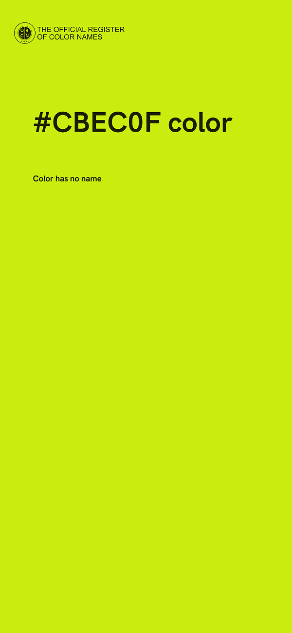 #CBEC0F color image