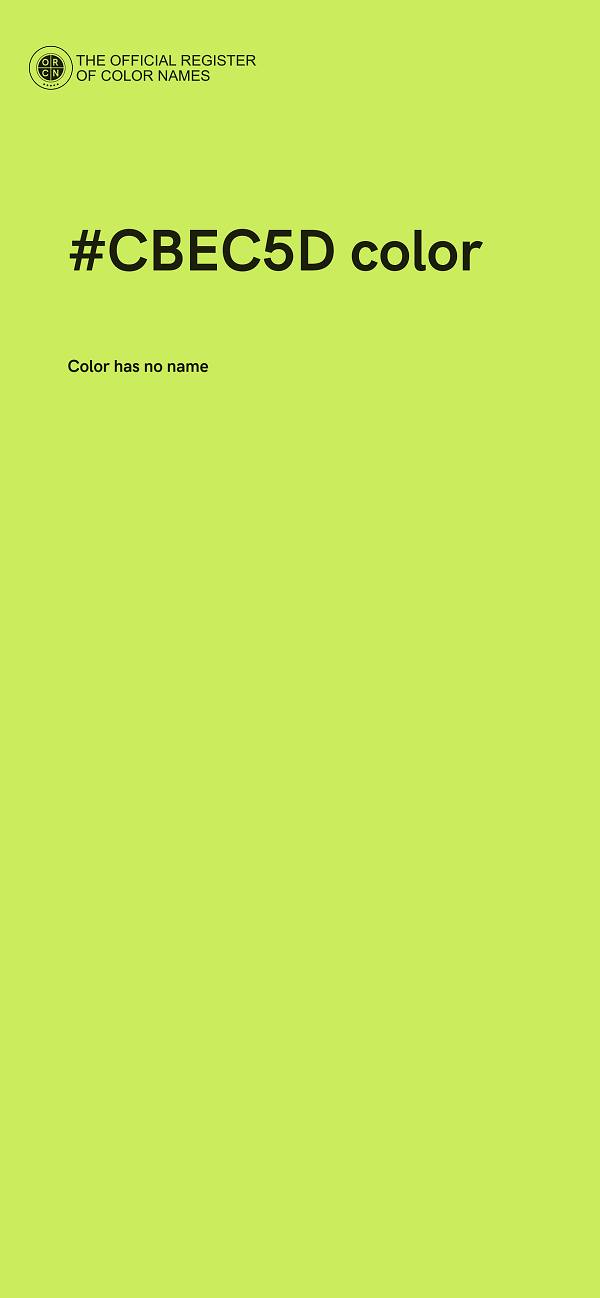 #CBEC5D color image