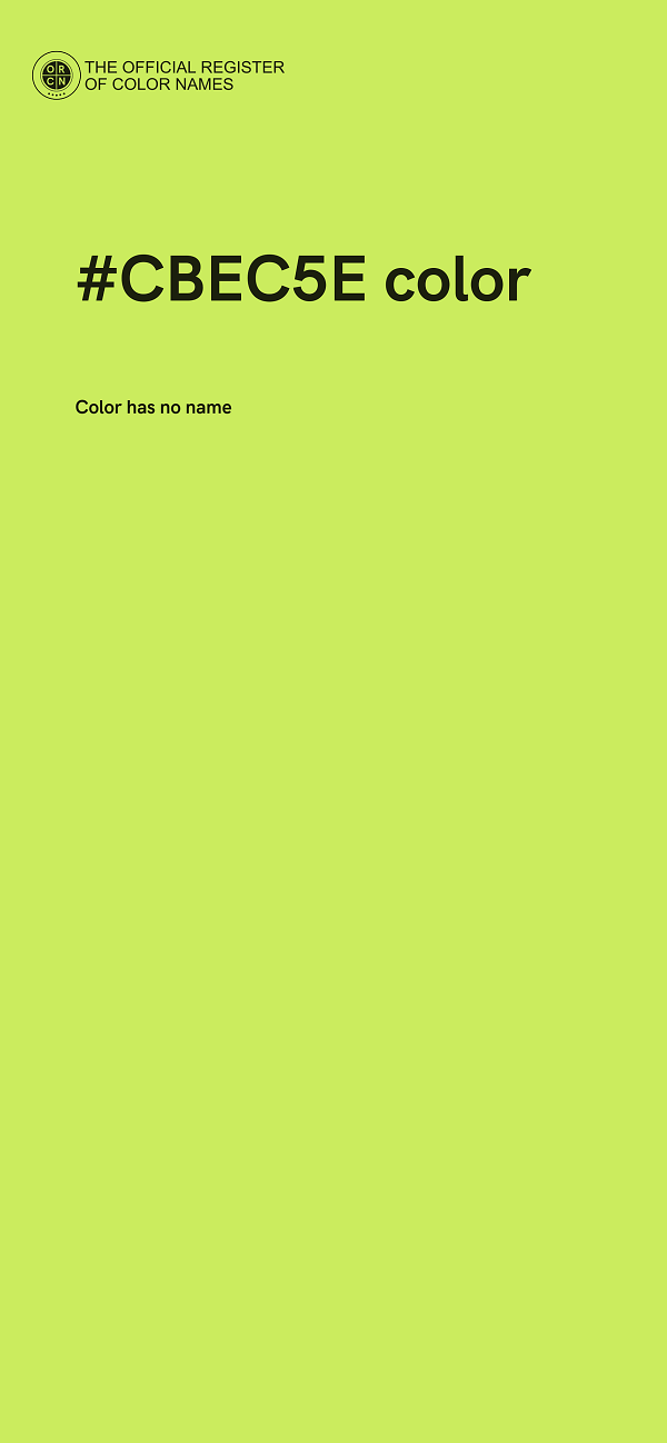 #CBEC5E color image