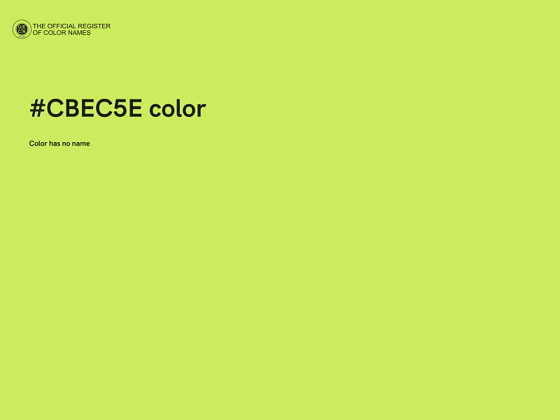 #CBEC5E color image