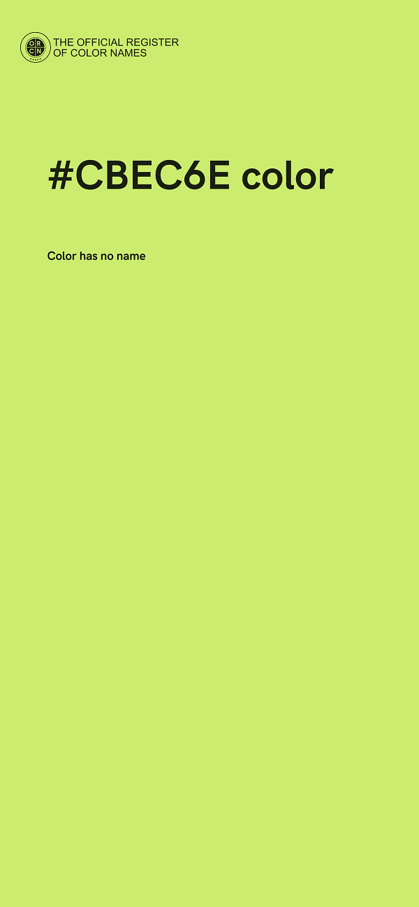 #CBEC6E color image