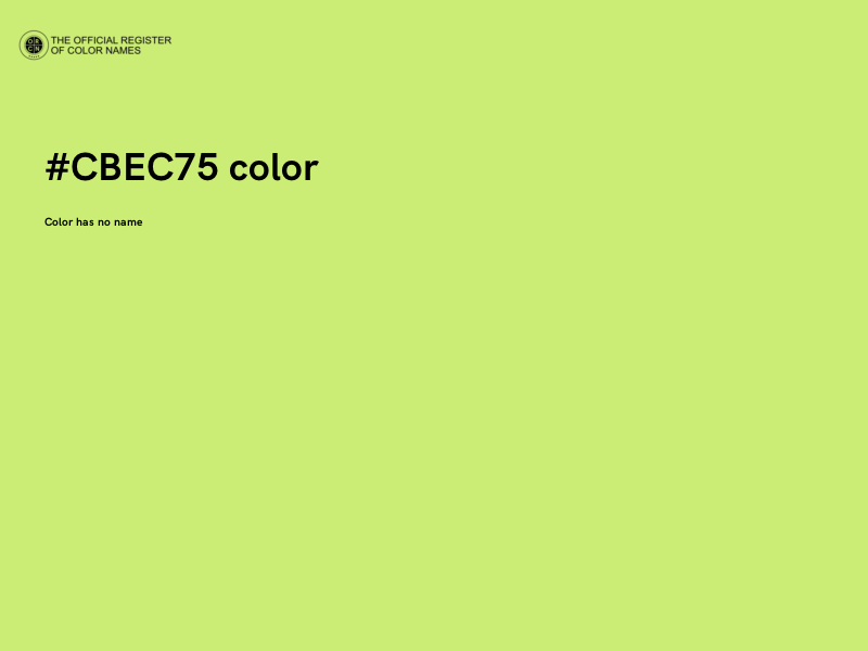 #CBEC75 color image