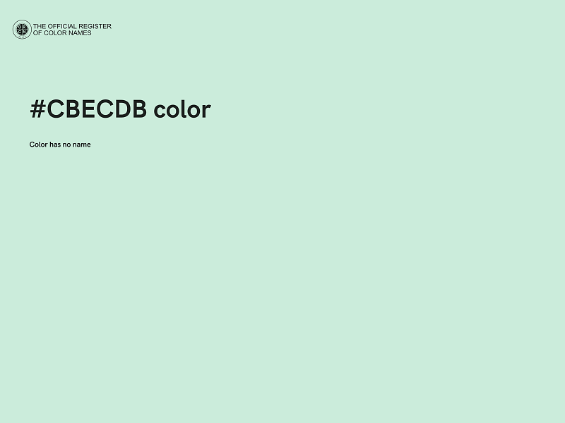 #CBECDB color image