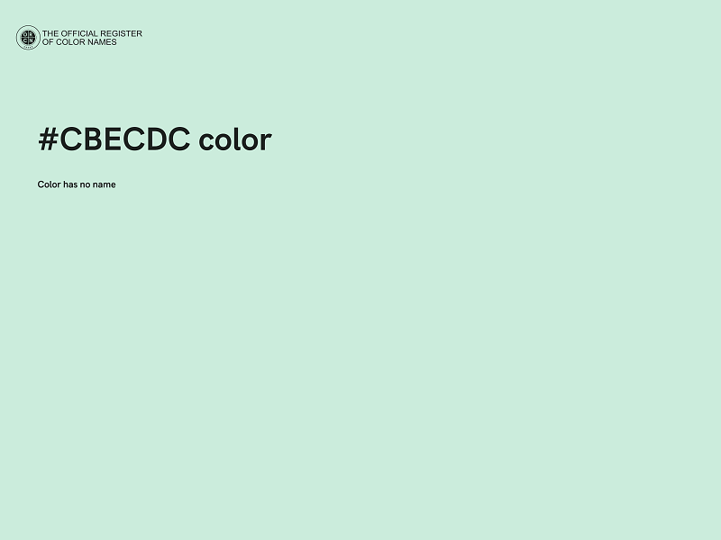 #CBECDC color image