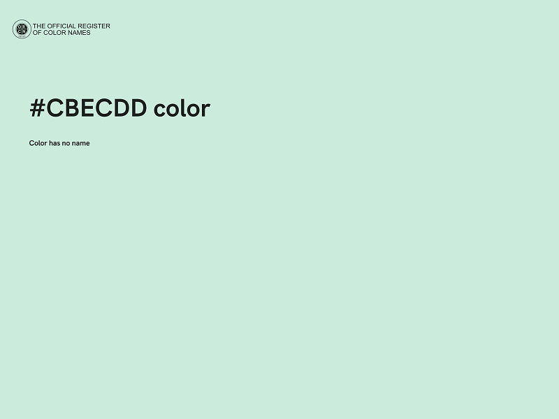 #CBECDD color image