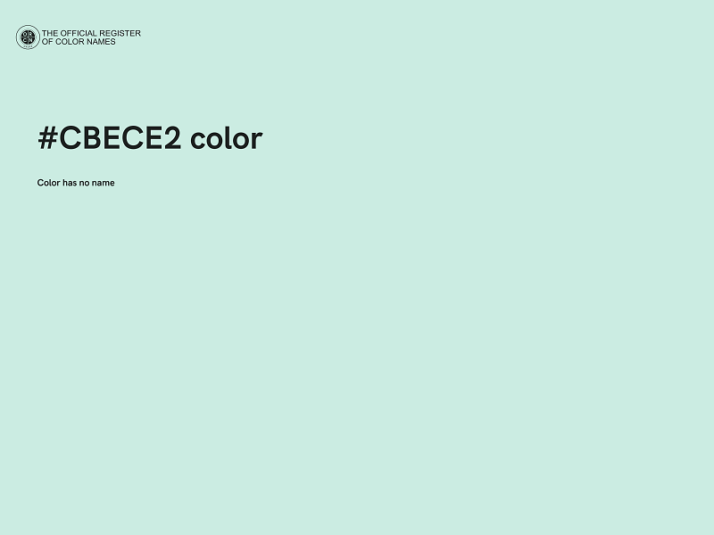 #CBECE2 color image