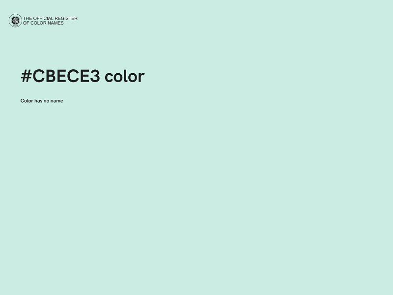 #CBECE3 color image