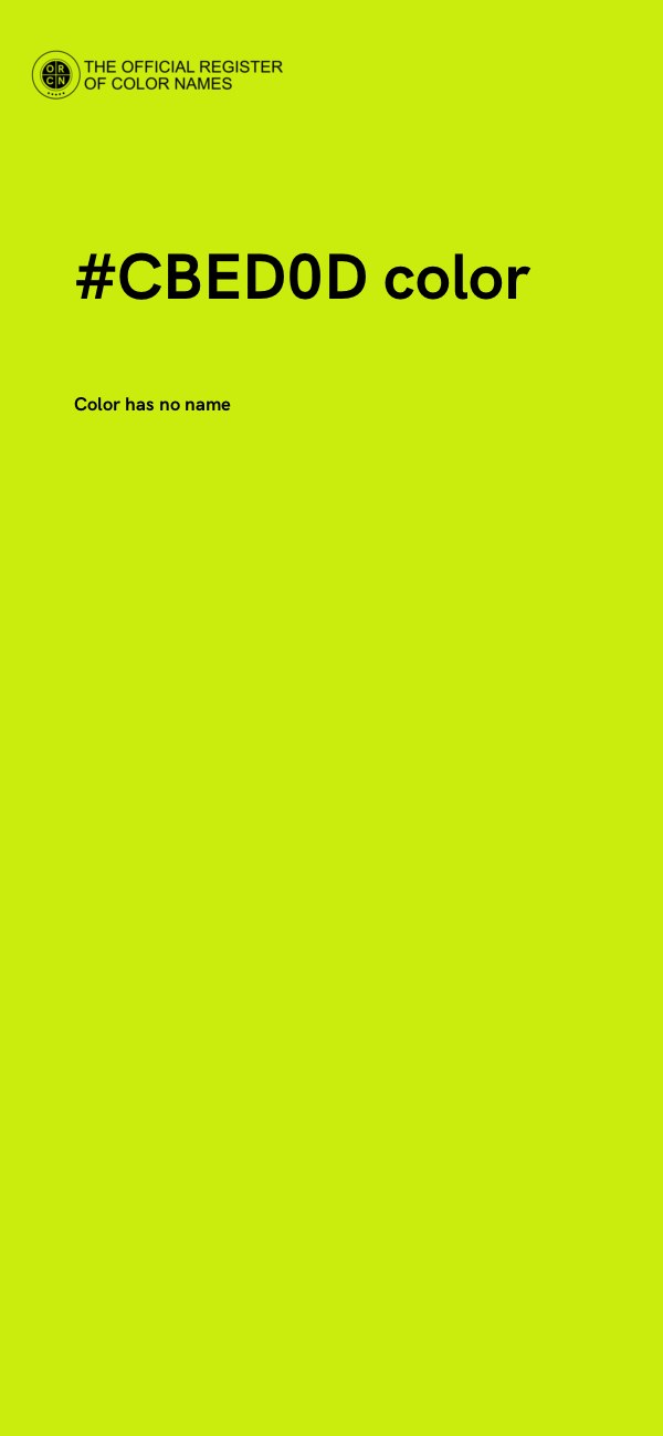 #CBED0D color image