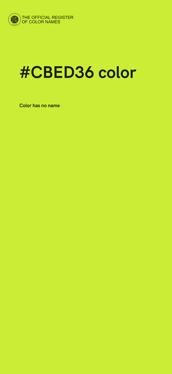 #CBED36 color image