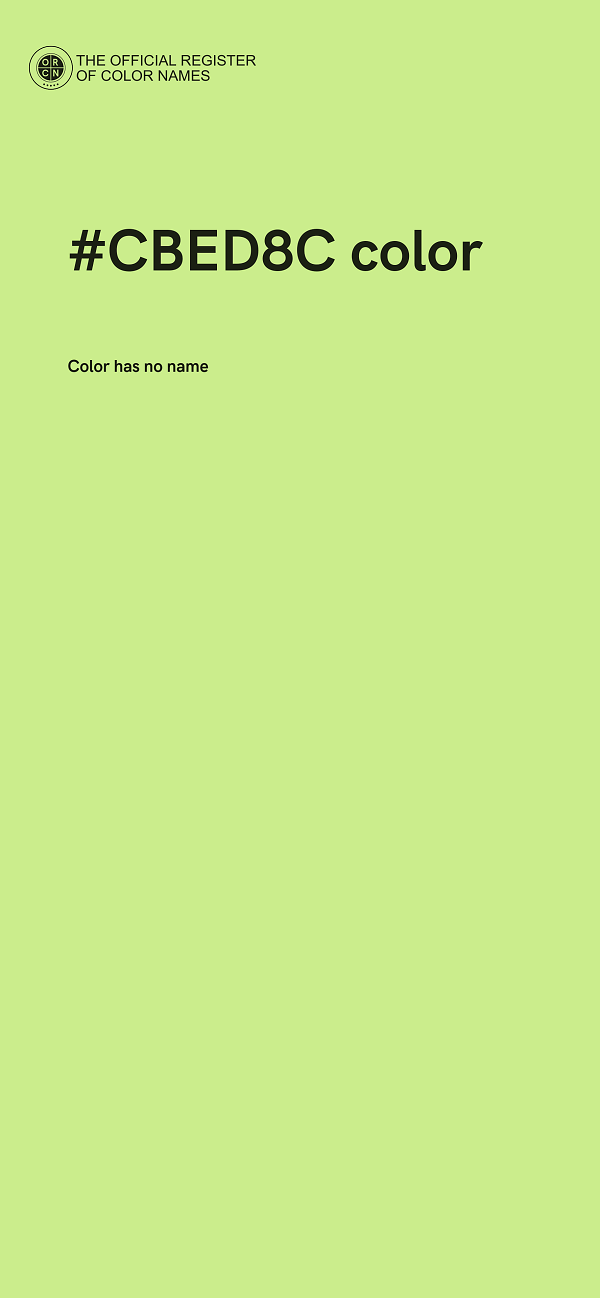 #CBED8C color image
