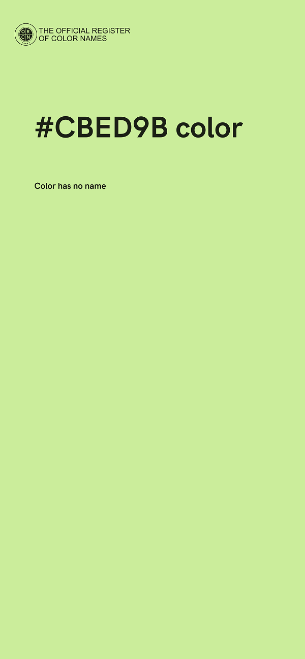 #CBED9B color image