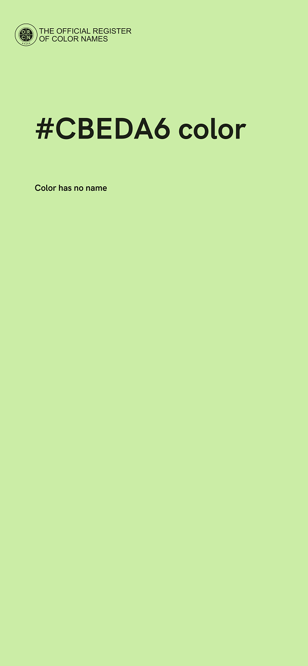 #CBEDA6 color image