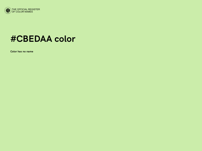 #CBEDAA color image