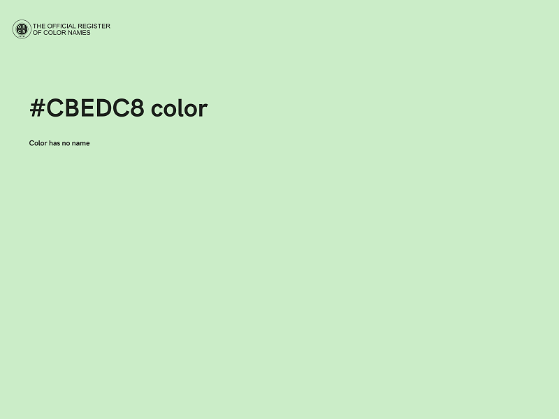 #CBEDC8 color image