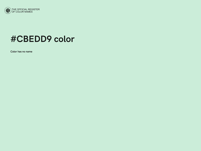 #CBEDD9 color image