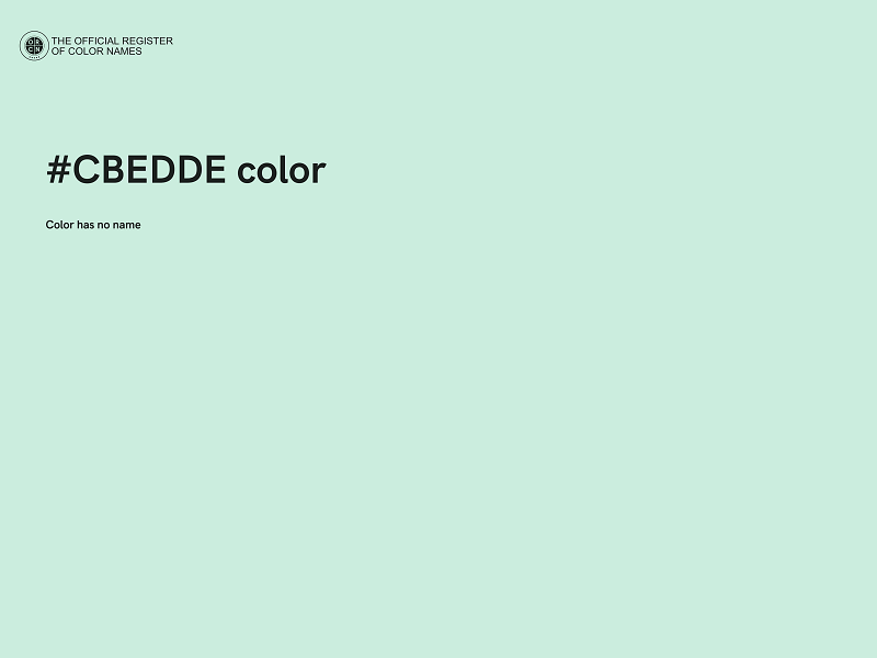 #CBEDDE color image