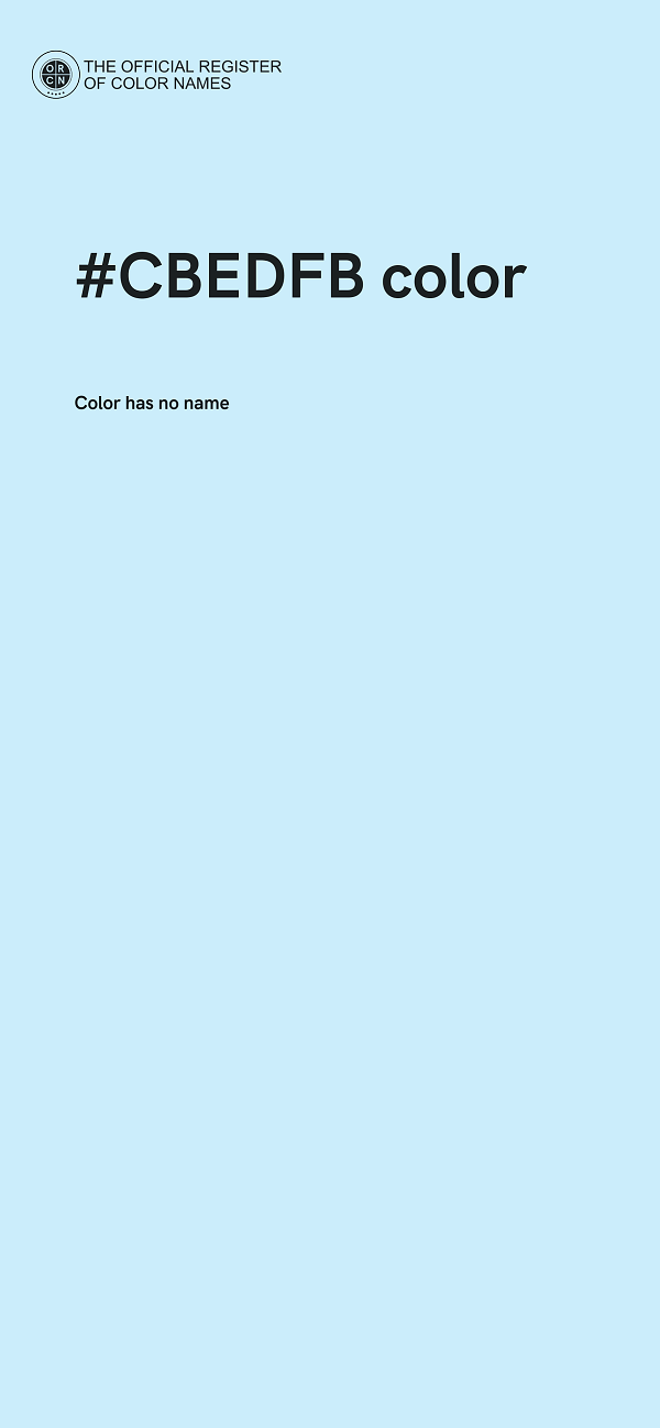 #CBEDFB color image