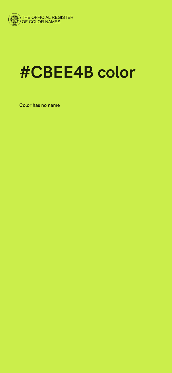 #CBEE4B color image