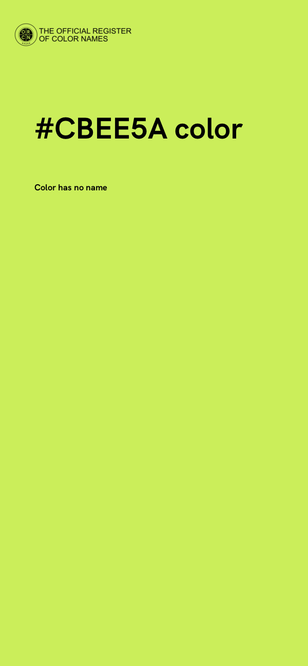 #CBEE5A color image