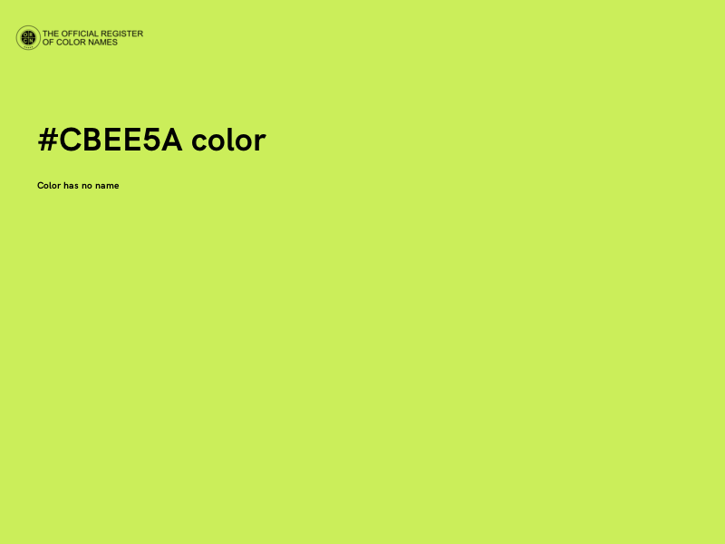 #CBEE5A color image