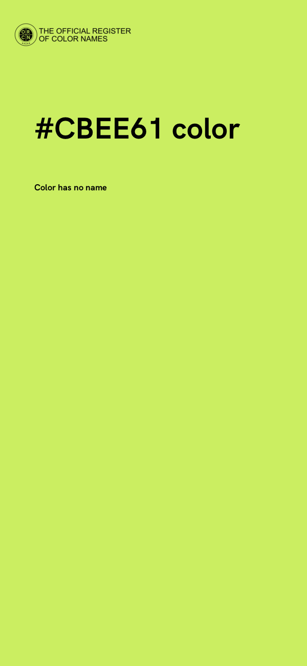 #CBEE61 color image
